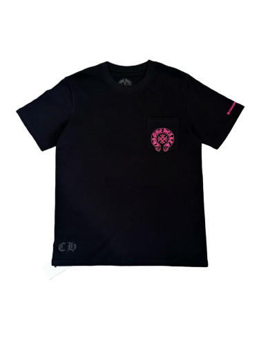 1:1 quality version Neon Pink Horseshoe Print Tee 2 colors 28710867