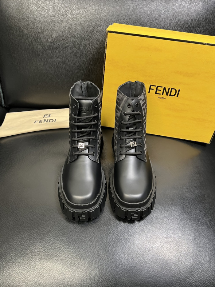 1:1 quality version Men's Patchwork High-Top Boots 3 colors 28710759