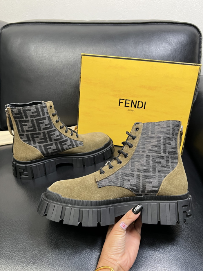 1:1 quality version Men's Patchwork High-Top Boots 3 colors 28710759