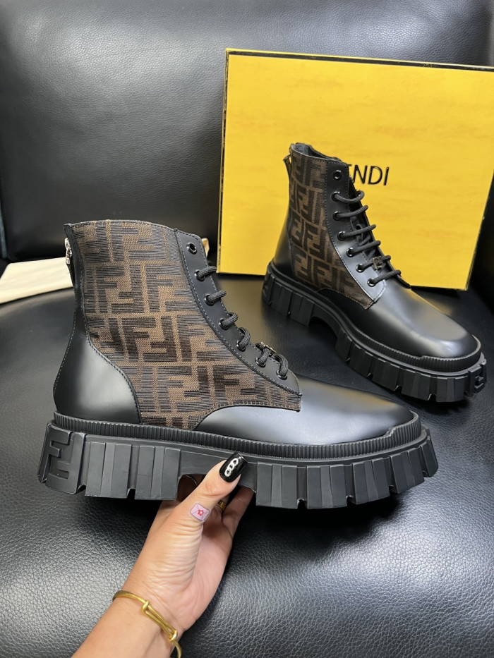 1:1 quality version Men's Patchwork High-Top Boots 3 colors 28710759