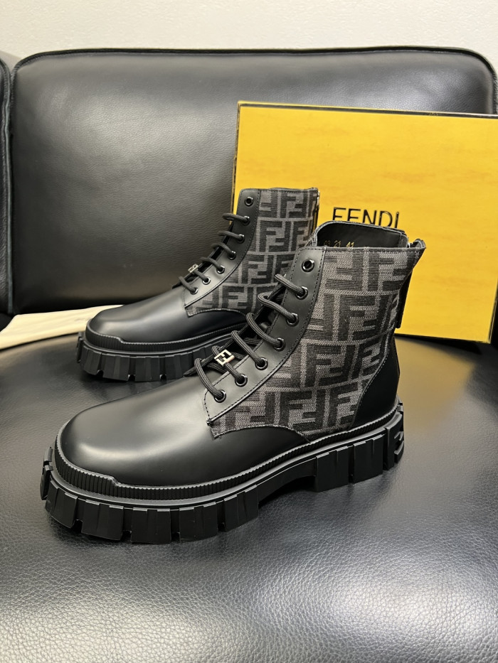 1:1 quality version Men's Patchwork High-Top Boots 3 colors 28710759
