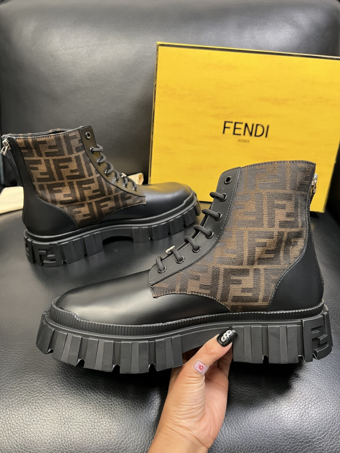 1:1 quality version Men's Patchwork High-Top Boots 3 colors 28710759