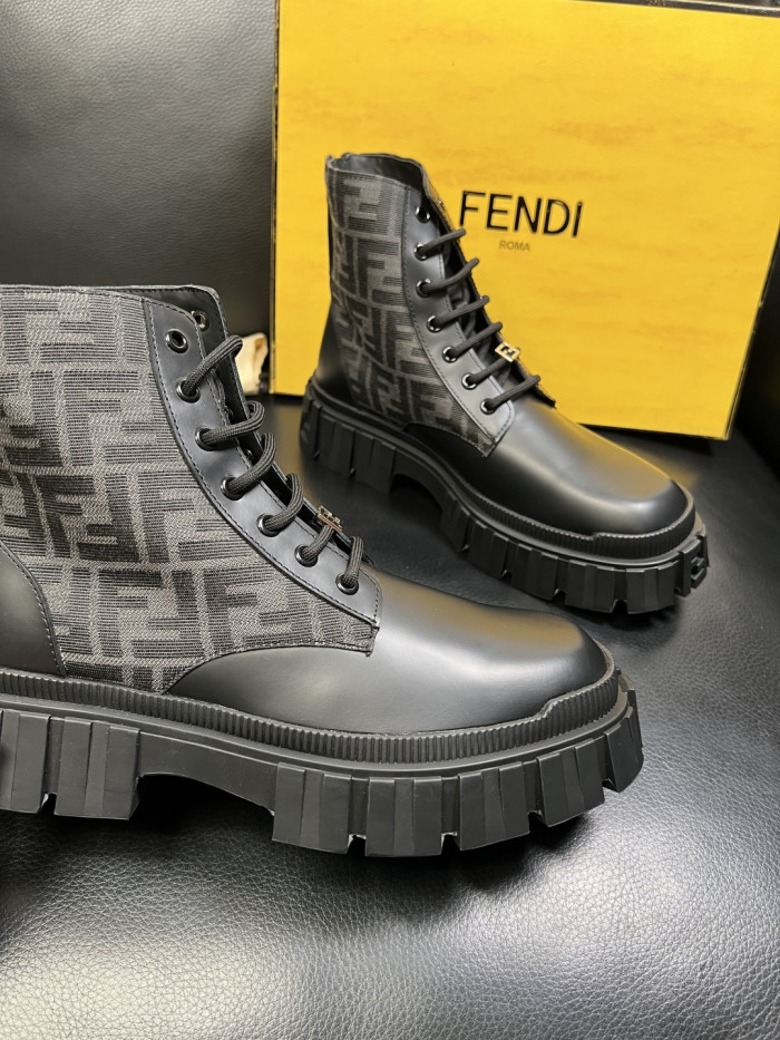 1:1 quality version Men's Patchwork High-Top Boots 3 colors 28710759