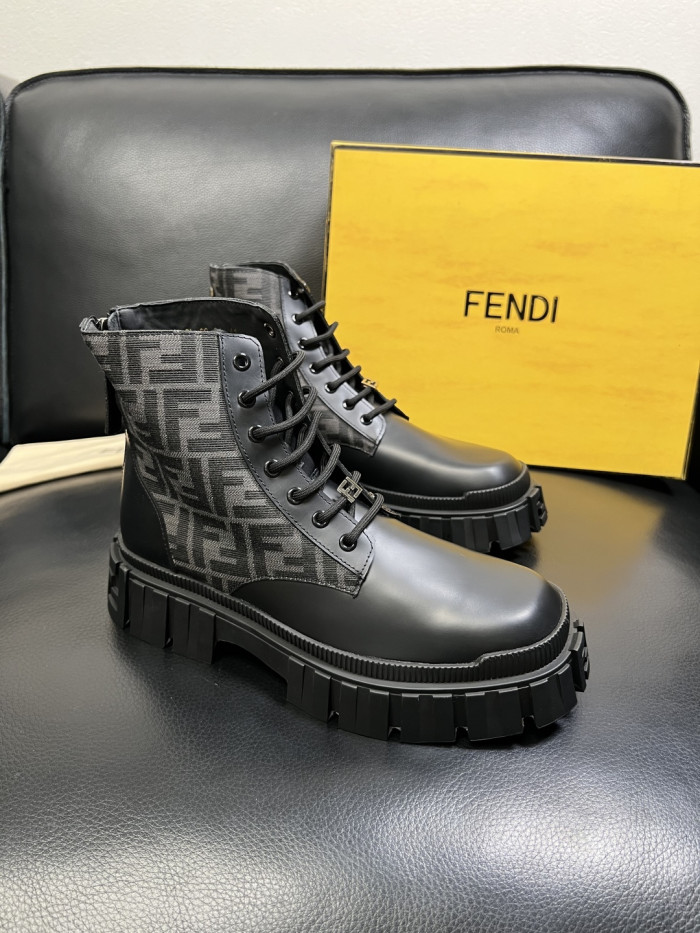 1:1 quality version Men's Patchwork High-Top Boots 3 colors 28710759