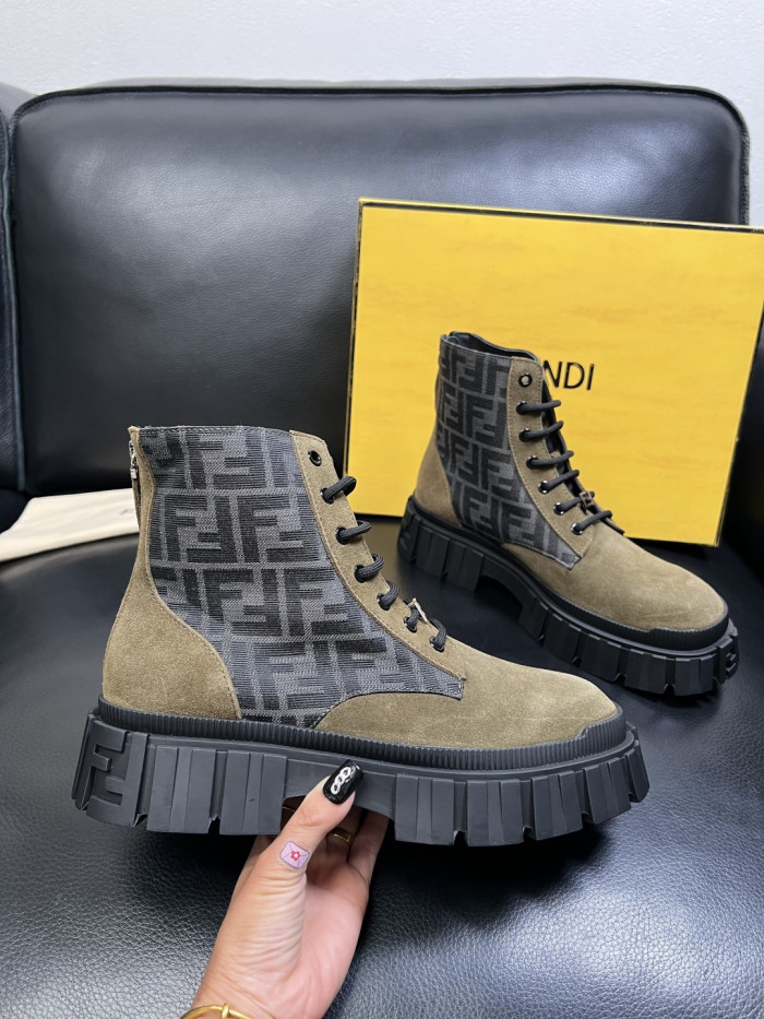 1:1 quality version Men's Patchwork High-Top Boots 3 colors 28710759