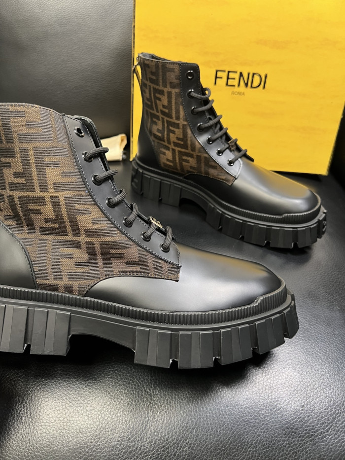 1:1 quality version Men's Patchwork High-Top Boots 3 colors 28710759