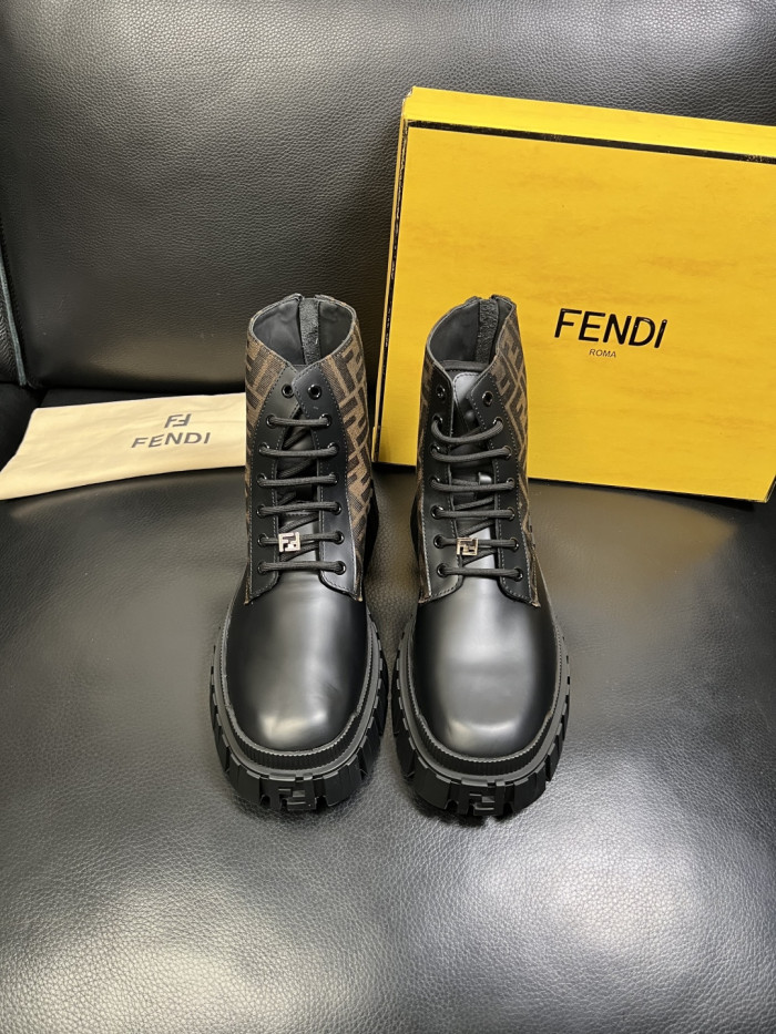 1:1 quality version Men's Patchwork High-Top Boots 3 colors 28710759