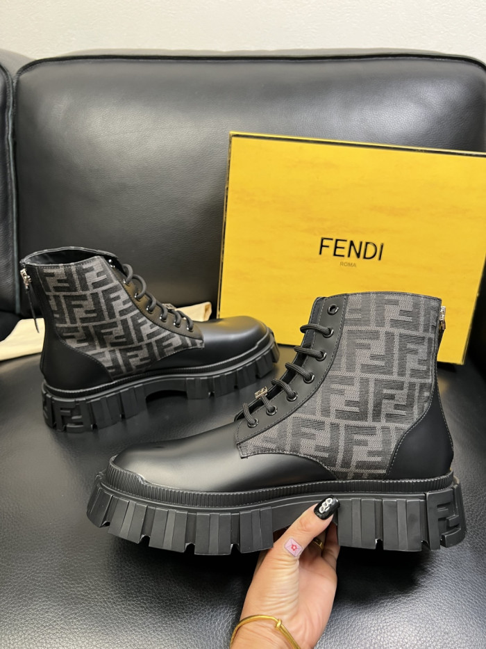 1:1 quality version Men's Patchwork High-Top Boots 3 colors 28710759