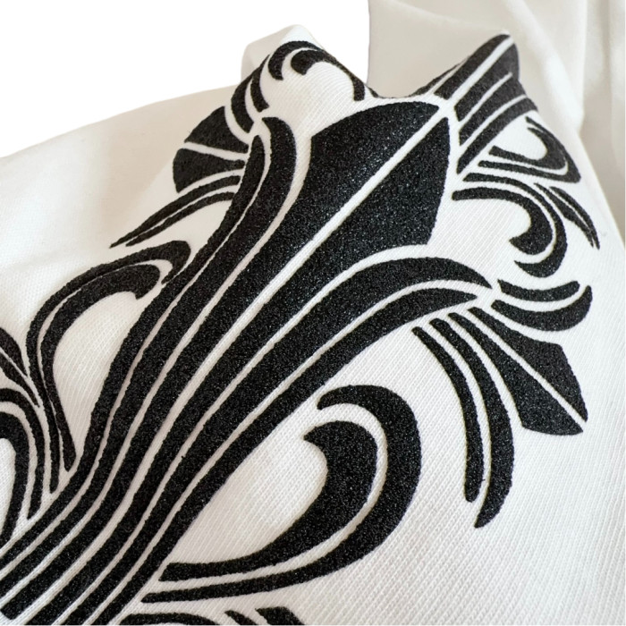 1:1 quality version Classic Floral Sleeve Horse Hoof Print Long Sleeve T-Shirt 2 colors 28711236
