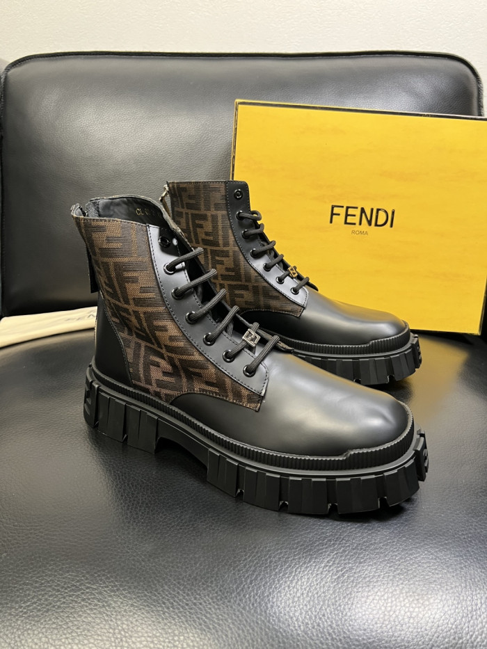 1:1 quality version Men's Patchwork High-Top Boots 3 colors 28710759