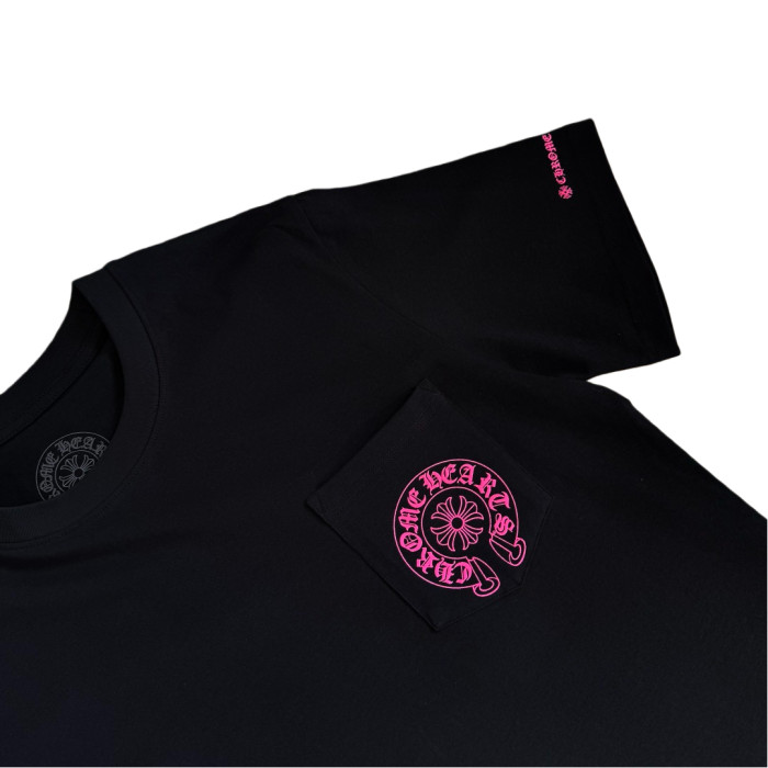1:1 quality version Neon Pink Horseshoe Print Tee 2 colors 28710867
