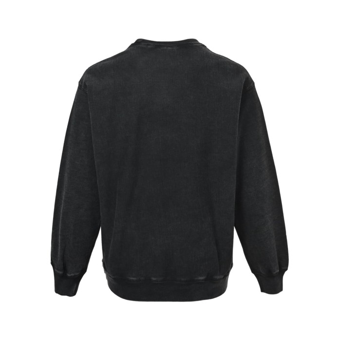 Cracked Box Print Washed Crew Neck Sweatshirt 4 colors 28746693