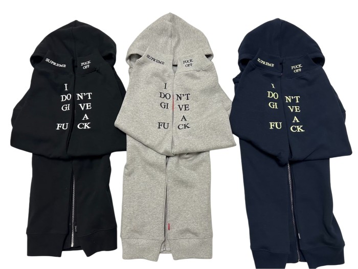 1:1 quality version Sleeve Fluorescent Embroidery Logo Zipper Hoodie 3 colors 28746701