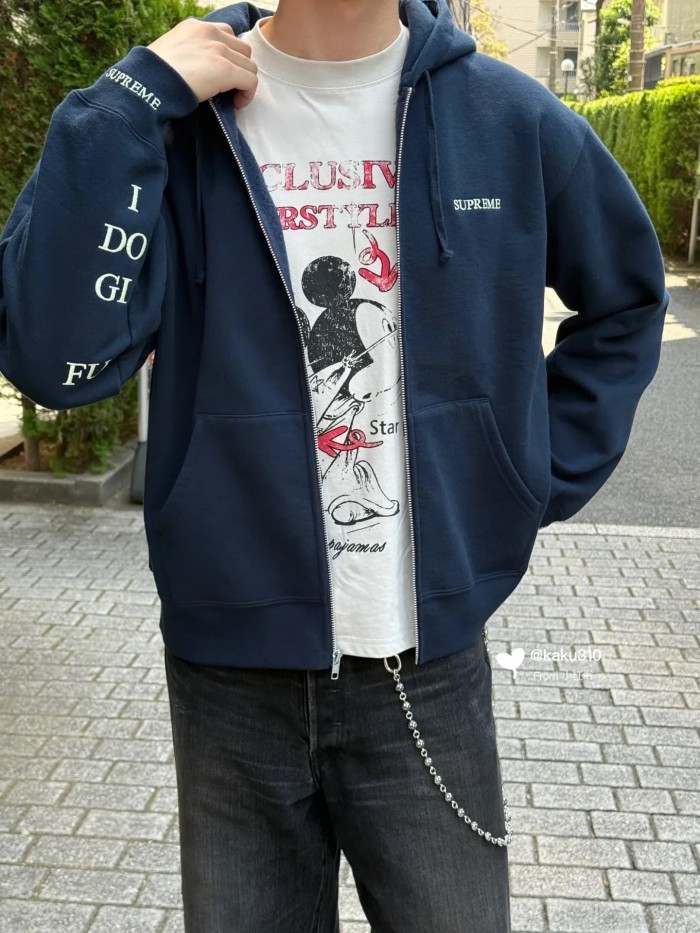 1:1 quality version Sleeve Fluorescent Embroidery Logo Zipper Hoodie 3 colors 28746701