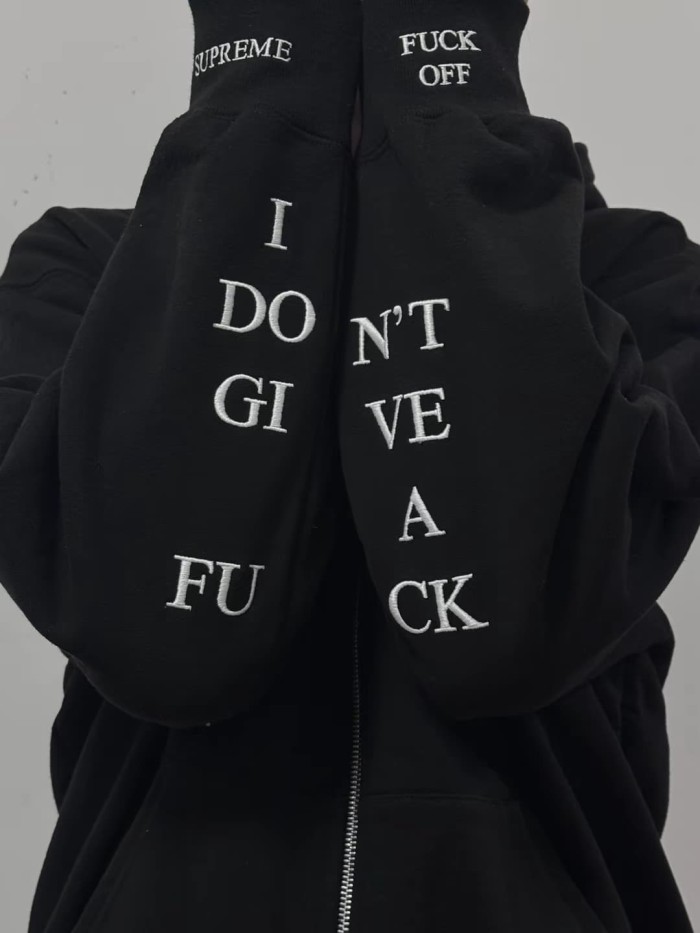 1:1 quality version Sleeve Fluorescent Embroidery Logo Zipper Hoodie 3 colors 28746701