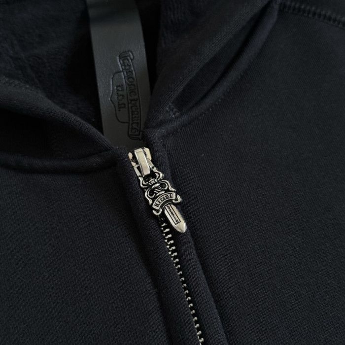 1:1 quality version Cross Embroidered Letter Zipper Hoodie 28748502