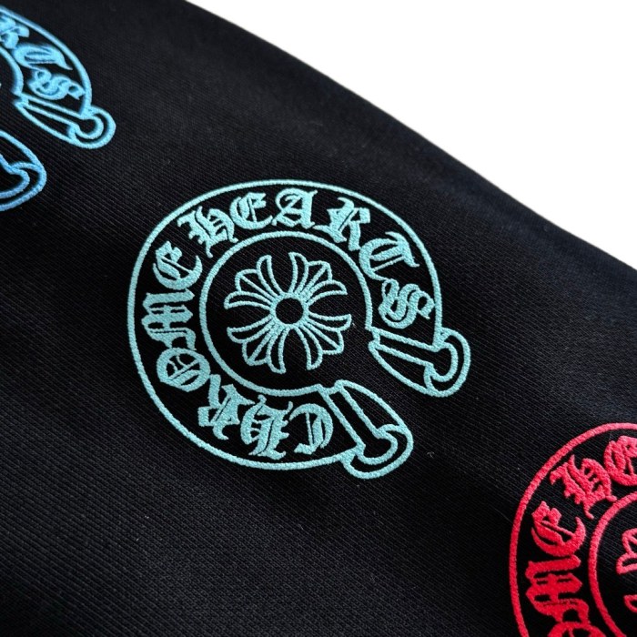 1:1 quality version Colorful Horseshoe Print Zipper Hoodie 28748497