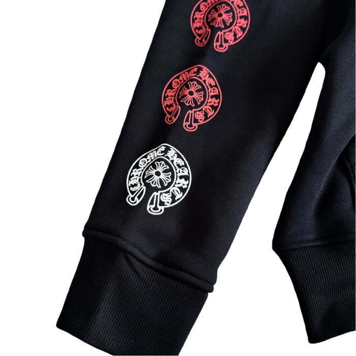 1:1 quality version Colorful Horseshoe Print Zipper Hoodie 28748497