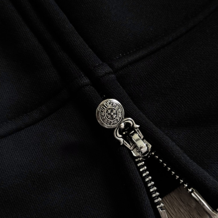 1:1 quality version Cross Embroidered Letter Zipper Hoodie 28748502