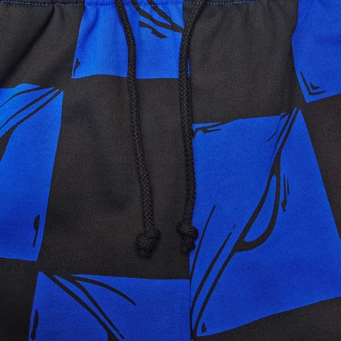 1:1 quality version AP Blue and Black Checkered Hoodie & Pants Set 2 colors 28749373