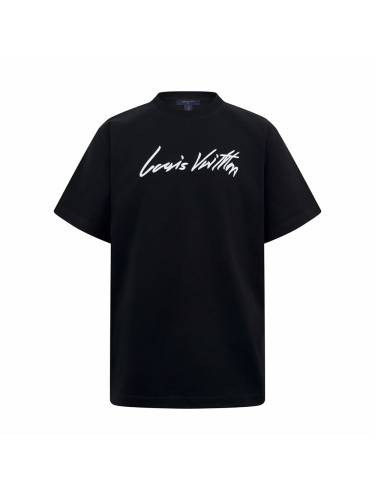 1:1 quality version Handwritten-Style Embroidered Logo tee 2 colors 28750262