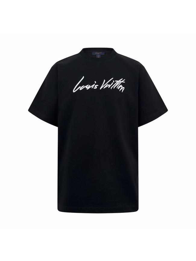 1:1 quality version Handwritten-Style Embroidered Logo tee 2 colors 28750262