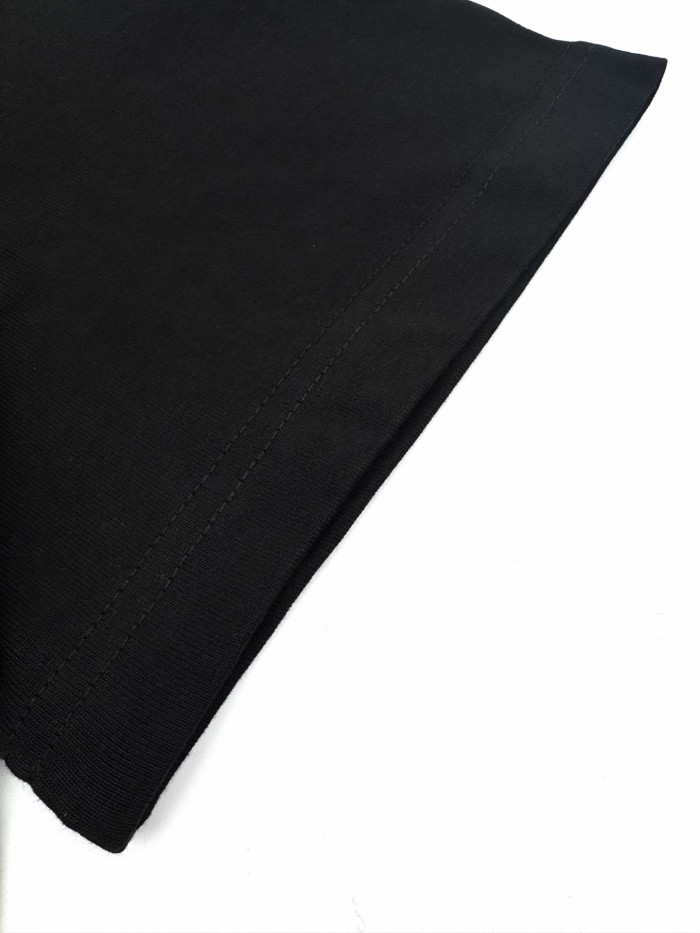 1:1 quality version Handwritten-Style Embroidered Logo tee 2 colors 28750262