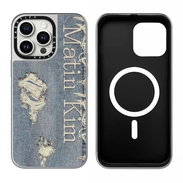 Denim-Patterned Mirror MagSafe iPhone Case 20 colors 28750063