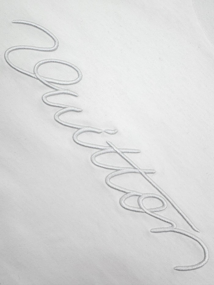 1:1 quality version Handwritten-Style Embroidered Logo tee 2 colors 28750262
