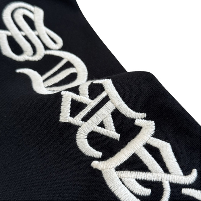 1:1 quality version Sanskrit Alphabet Embroidered Half-Zip Hoodie & Pants Set 28751593