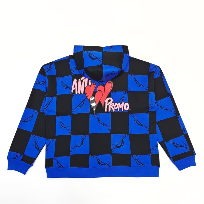 1:1 quality version AP Blue and Black Checkered Hoodie & Pants Set 2 colors 28749373