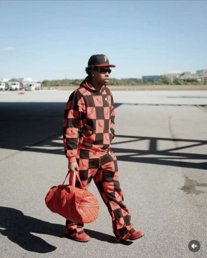 1:1 quality version AP Blue and Black Checkered Hoodie & Pants Set 2 colors 28749373