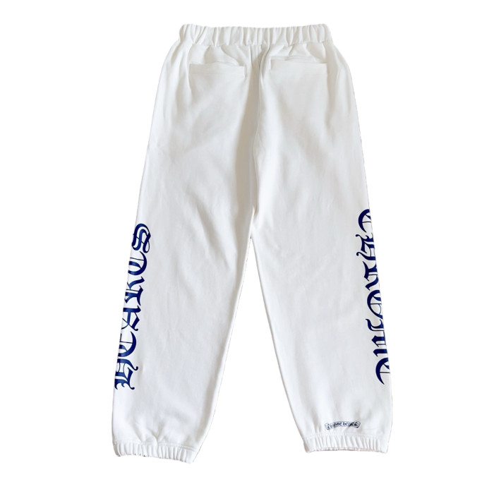 1:1 quality version Side blue Sanskrit letter printed fleece sweatpants 28751691
