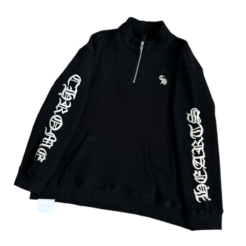 1:1 quality version Sanskrit Alphabet Embroidered Half-Zip Hoodie & Pants Set 28751593