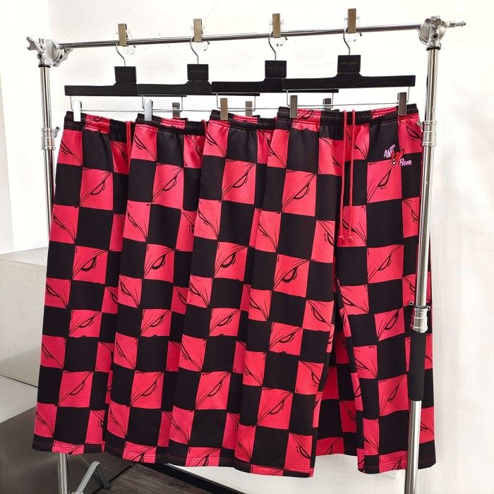 1:1 quality version AP Blue and Black Checkered Hoodie & Pants Set 2 colors 28749373