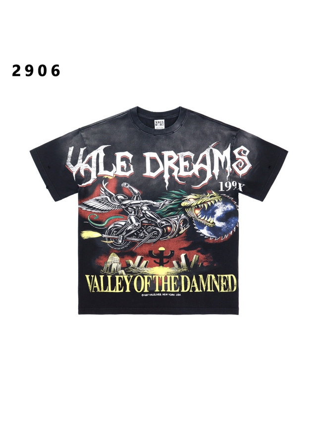 Robot Flying Dragon Printed Washed Version Tee 28757614