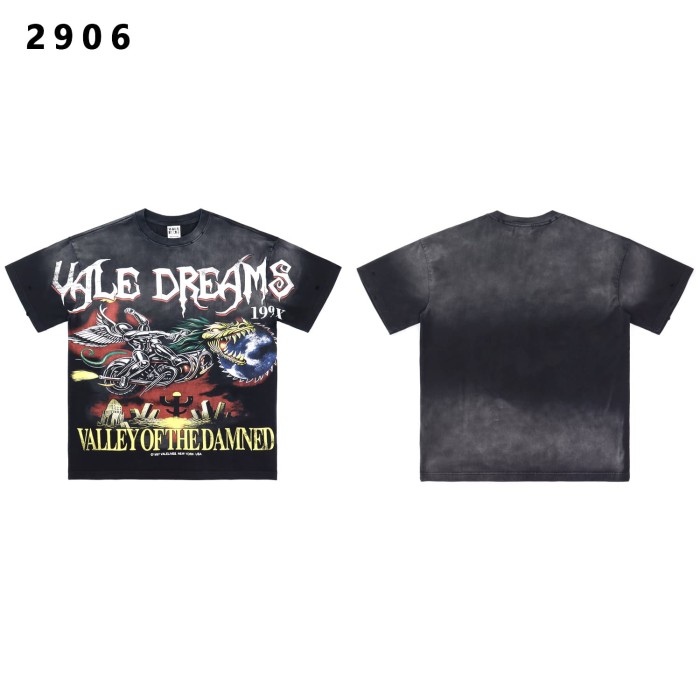 Robot Flying Dragon Printed Washed Version Tee 28757614