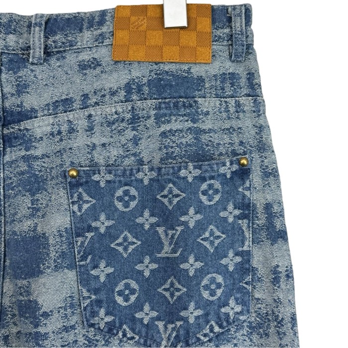 1:1 quality version Bleached Plaid Jacquard Denim Jeans 28759547