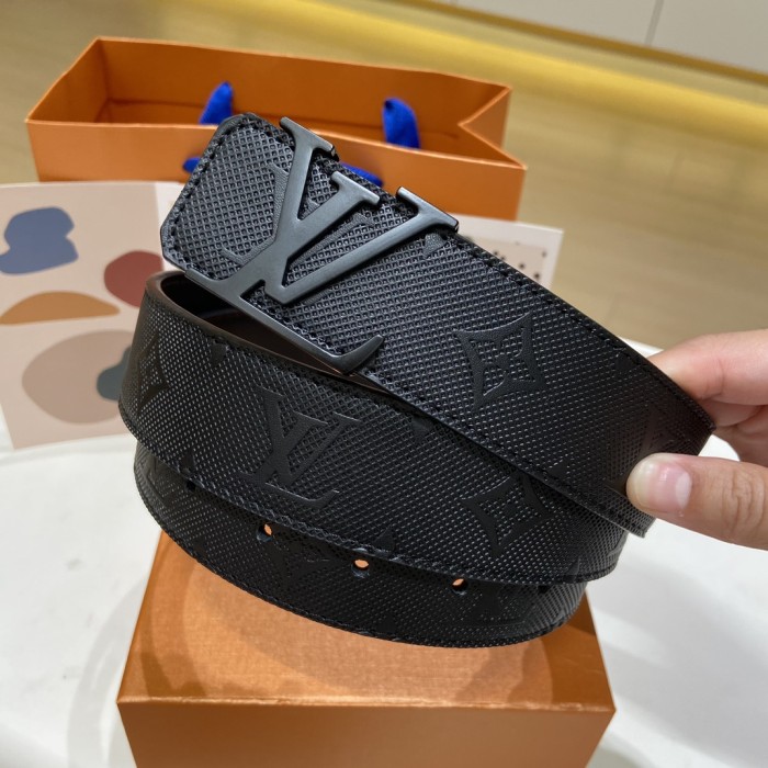 [50% Off]Black Button Embossed Leather Belt【Width 3.5 cm】28759415