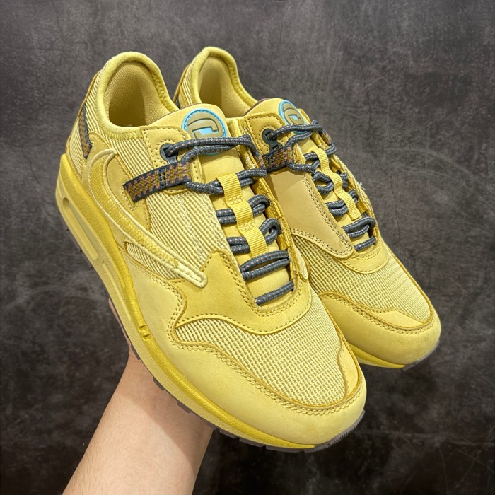 [buy more save more]1:1 quality version Travis Scott x Nike Air Max 1  Satum Gold  Wheat Retro Casual Running Shoes 28759442