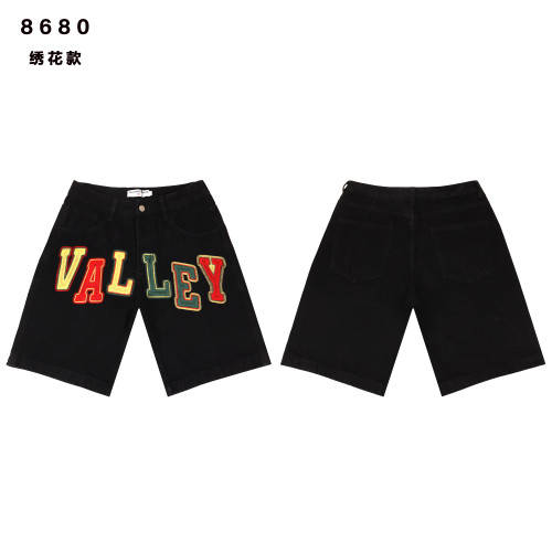 Colorful Embroidered Letter Denim Shorts 2 colors 28759554