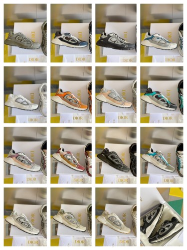 [buy more save more]1:1 quality version Leather and mesh fabric patchwork reflective sneakers 34 colors