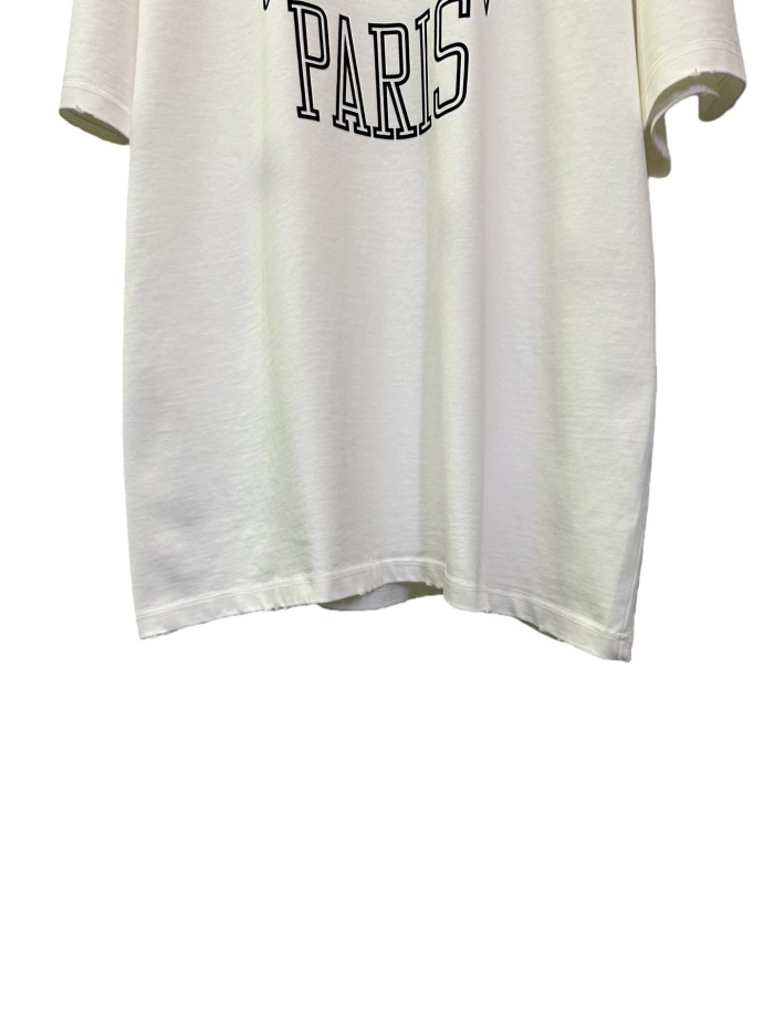 1:1 quality version Flocked Letter Print Tee 3 colors 28756475