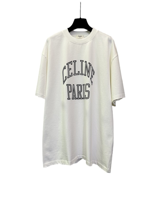 1:1 quality version Flocked Letter Print Tee 3 colors 28756475