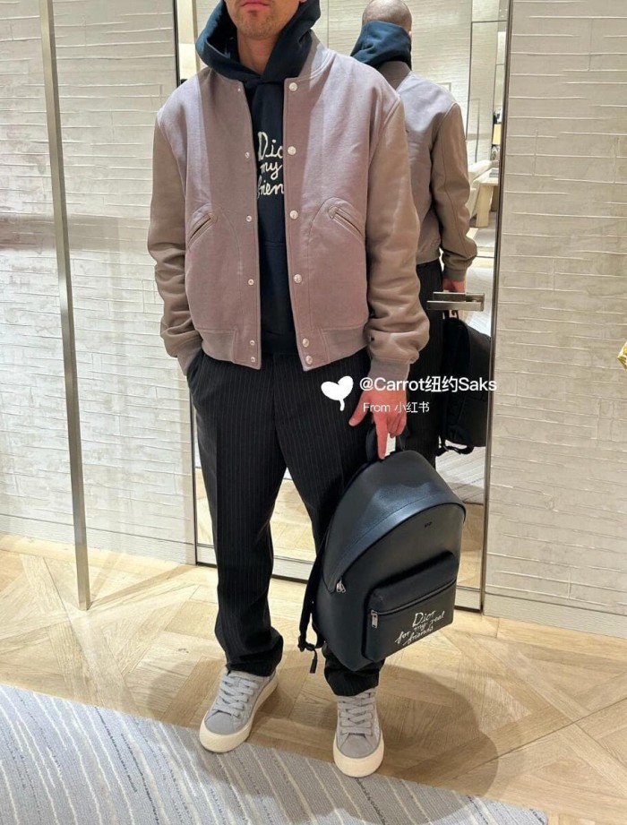 1:1 quality version Terry Embroidered Patchwork Leather Baseball Jacket 28760616