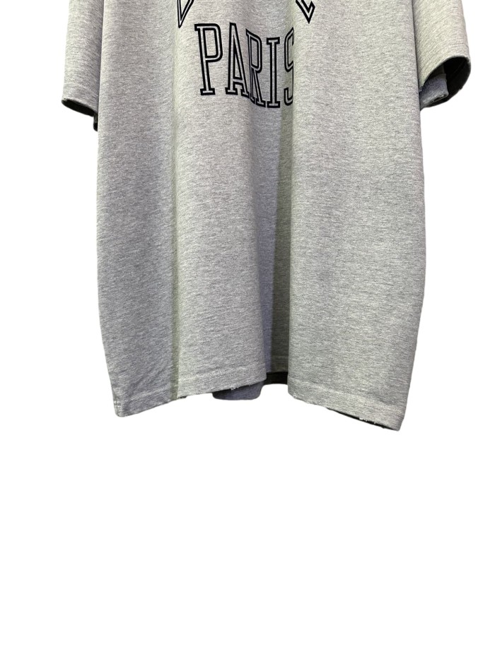1:1 quality version Flocked Letter Print Tee 3 colors 28756475