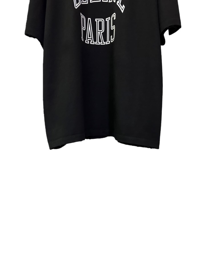 1:1 quality version Flocked Letter Print Tee 3 colors 28756475