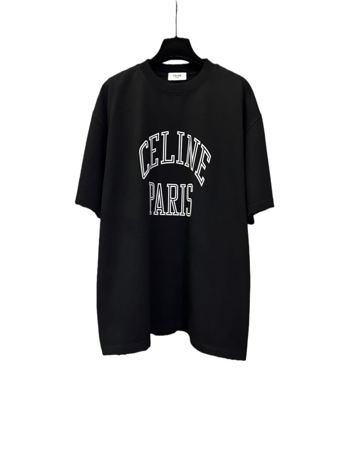 1:1 quality version Flocked Letter Print Tee 3 colors 28756475