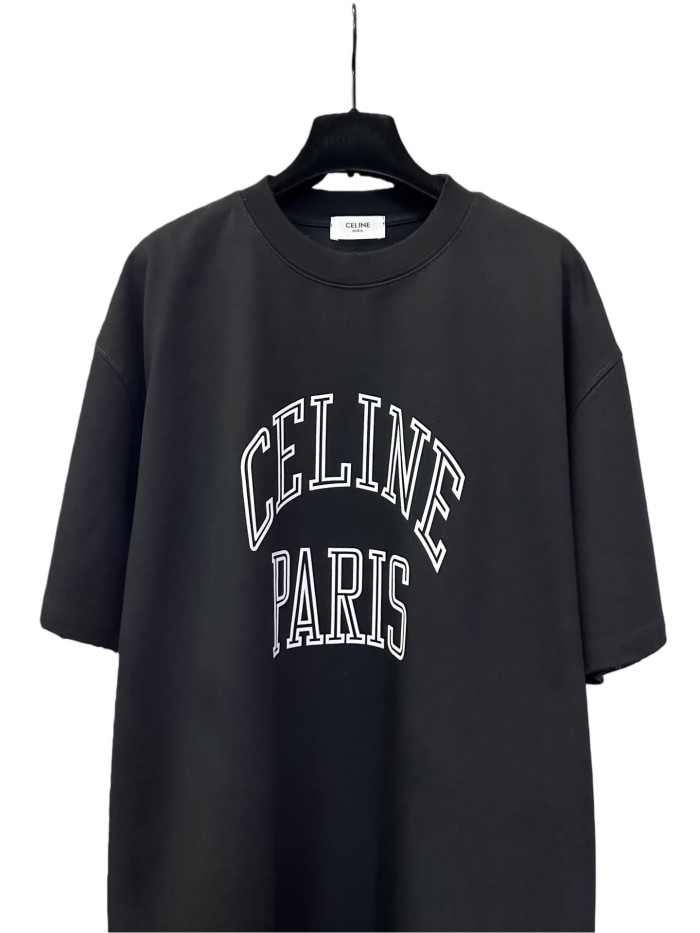 1:1 quality version Flocked Letter Print Tee 3 colors 28756475