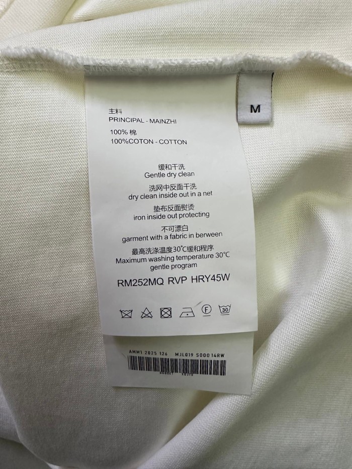 1:1 quality version Flocked Letter Print Tee 3 colors 28756475